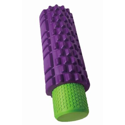 China Hot Yoga Pillar Bodybiulding Cavity Factory Sale Grid Tropical Eco-Friendly Custom 2 Cavity 2 In 1 Foam Roller for sale