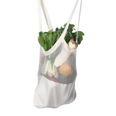 China Drawstring Drawstring Mesh Bags For Fruit Natural Color No Waste Reusable Cotton Wholesale Cheap Prices Eco Cotton Net Mesh Bag for sale