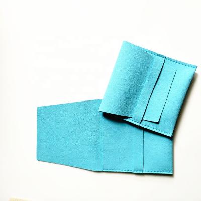 China Newest Jewelry Pouch Hot Sales Suede Microfiber Jewelry Pouches With Velvet Foam Insert Pad for sale