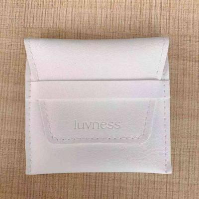 China Custom Small Drawstring Fake Leather Pouch For Jewelry Gift Jewelry Pouch Fold Over Jewelry Pouch Gold Filled Custom for sale