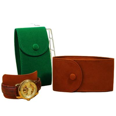 China Custom Pocket Velvet Watch Band Storage Electronic Wrist Watch Package for sale