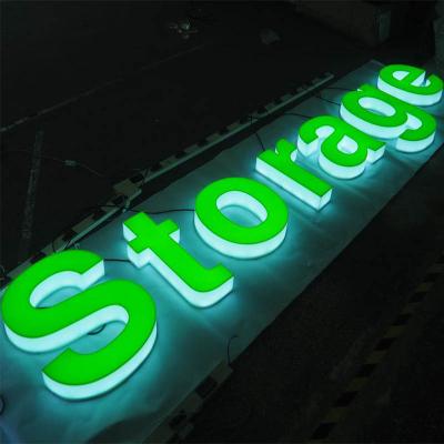 China Customs Lead Retail Store Office Room Luminous Signage Outside Sign Board Advertise Letters Acrylic 3D Logo Lettering for sale