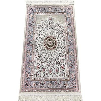 China Anti Slip Backing Raschel Prayer Blanket Washable Islam Prayer Mat For Muslims for sale