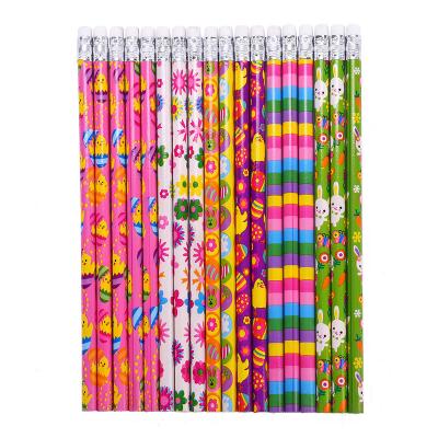 China office & Factory Wholesale Wooden Thermal Transfer Pencil Primary School Writing Stationery School Pencil Easter Theme Pencil for sale