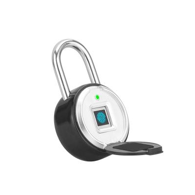 China Body: 6061 Alloy Rechargeable Smart Keyless Fingerprint Lock Luggage Door Fingerprint Padlock for sale