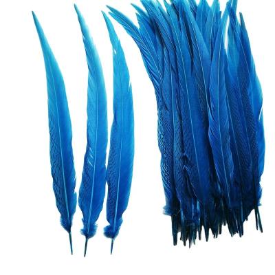 China Decorations Customized Silver Color 60-65cm Pheasant Feather For Carnival Dance Costumes for sale