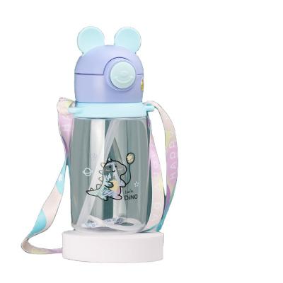 China Sustainable Widely Used Cute Cartoon Large Sippy Kids Plastic Water Bottle for sale