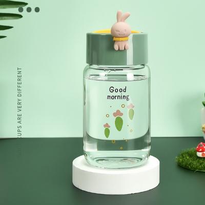 China Simple and fresh Senator Department of beautiful Central Institute of Statistics of Korea students of sustainable portable glass children's water personality trend creative water cup for sale