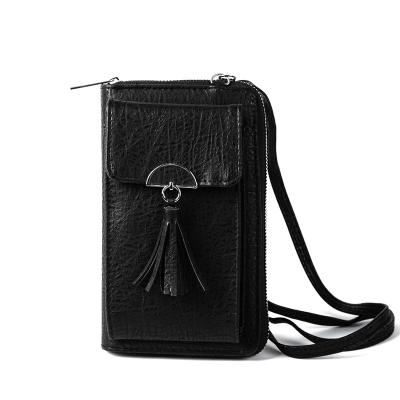 China 2022 Designer Handbags Luxury Simple PU Anti-theft Ladies Fashion Wallet Large Capacity Mobile Phone Bag Messenger for sale