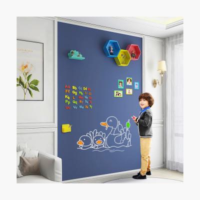 China Easy Back Self Adhesive Wet Erase Premium Quality Gray Flexible Chalkboard For Home Magnetic Office School Wall for sale