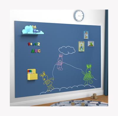 China Easy Iron Flexible Back Wall Erase Message Gray Chalk Board Wet Erase Magnetic Drawing Study Wallpaper for Home Office School for sale