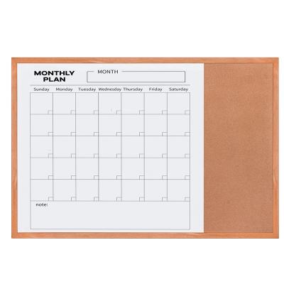 China Premium Quality Wooden Sight Combination Magnetic Dry Erase Board Mixed With Pin Cork Board Combination Board For Bulletin Note for sale