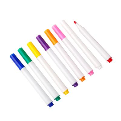 China Vivid Basic Color Low Smell Wet Erase Non-Toxic Non-Hazardous Wet & Vibrant Water Eraser Marker For Plastic Window Board for sale