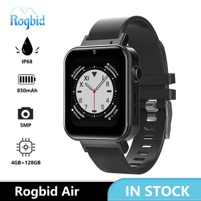 China 3G Rogbid Air 4G LTE Smart Watch Phone GPS 4GB+128GB Camera 5MP Face ID WIFI Smartwatch Men Android 9.1 Waterproof IP68 for sale