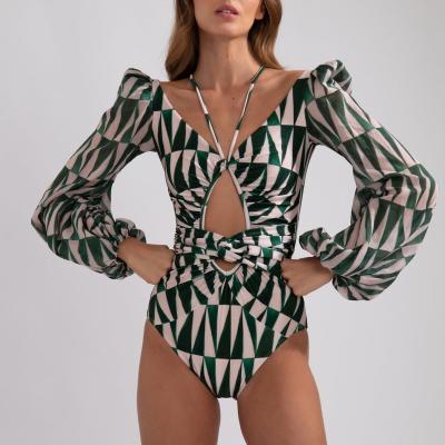 China Women's QUICK DRY swimwear lifting the shoulder swimsuit structured sheath beach wear one piece swimsuit for sale