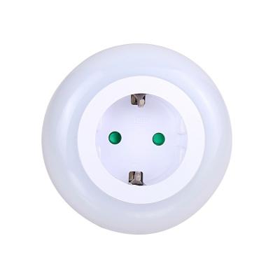 China Modern Smart Household Fashionable Led Motion Sensor Night Light With Outlet Build In Full Color Energy Saving Night Light for sale