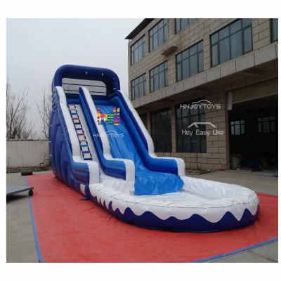 China Cheap Inflatable Water Slide Customize Size Commercial Adult Backyard Vinyl 23ft PVC Inflatable Water Slide With Pool for sale