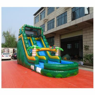 China Backyard Inflatable Commercial Outdoor Bouncy Castle Inflatable Water Slide 20ft Water Slide With Detachable Pool For Adults for sale