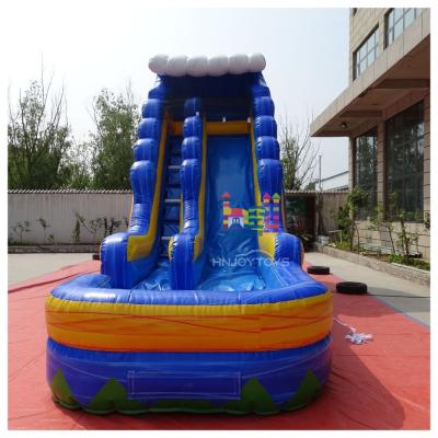 China Cheap 20ft Inflatable Commercial Water Slide Inflatable Water Slide With Pool for sale