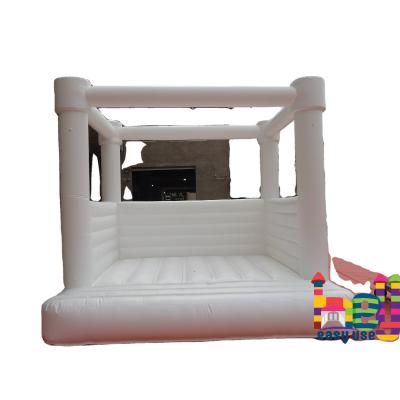 China Outdoor / indoor moonwalk custom white inflatable wedding bounce castle play festival for sale