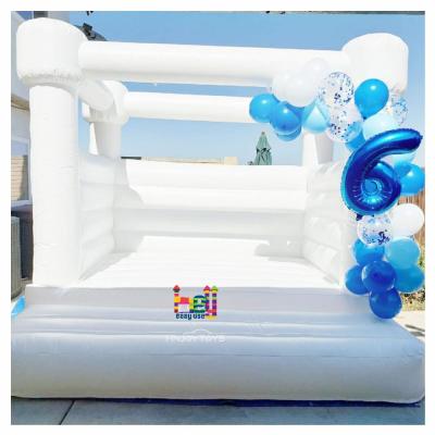 China PVC Indoor White Inflatable Bouncer Castle Slide Jump Bouncy Bouncy House For Kids for sale