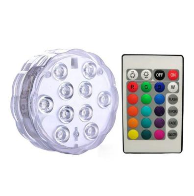 China Garden RGB Remote Control Submersible Light IP68 Waterproof Colorful LED Lights Aquarium Pond Pool Underwater Decorative Lamps for sale