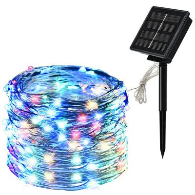 China Outdoor Solar Garden LED String Lights Waterproof 100/200LEDs Solar Garden Decor Lamp for Holiday Christmas Party Lawn Fairy Wedding for sale