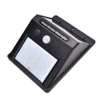 China Outdoor Solar PIR Motion Sensor Wall Lights IP65 20LEDs Solar Powered LED Garden Wall Lamp Lamp for Fence Garden Street for sale