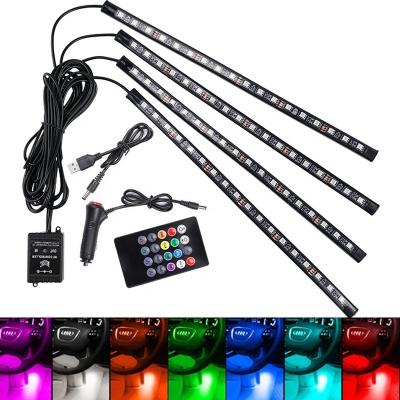 China Automobile Lamp 72LEDs RGB Automotive / Interior Atmosphere Strip Light With USB Music Control Wireless 