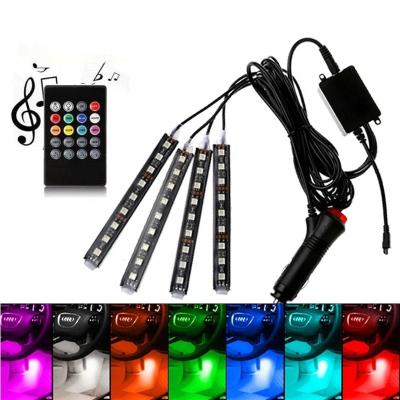 China Automotive Industry Car Atmosphere Strip Light With USB Voice Control Auto Styling Lamp RGB Auto Interior Decorative Dynamic Ambient Light for sale