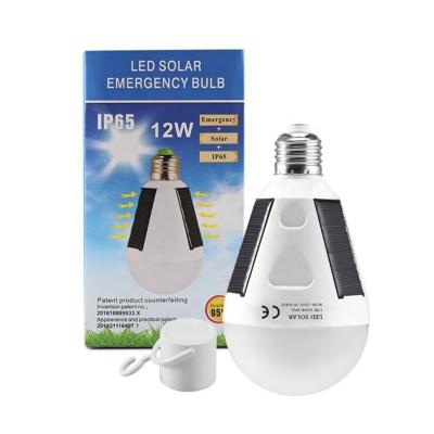 China E27 LED Emergency Light Bulb 7W 12W Lamp AC85-265V IP65 Portable Solar Indoor/Outdoor Solar Powered Waterproof Solar Powered Outdoor Lights for sale