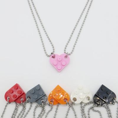 China Fashion Love Necklace Best Friends Heart Necklace Stainless Steel Wholesale legoing Pendant Necklaces for sale