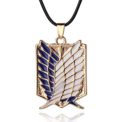 China Moive Anime Game Jewelry Necklace Attack on Titan Necklace Stainless Steel Necklace Cosplay Pendant Jewelry Toy Anime Figure Custom Necklace for sale