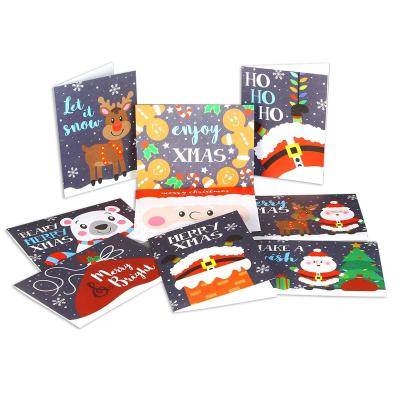 China Custom Wholesale CMYK Logo Printing Christmas Thanksgiving Assorted Paper Greeting Cards From China for sale