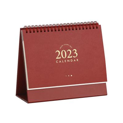 China Table Calendar Wholesale Customized Design Printing Paper Table Daily Desk Calendar 2023 With Wire-o Spiral Binding for sale