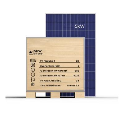 China New Product 5kw 8kw 10kw Silicon Solar System Philippines Industrial Anti Weather Battery Box Power Battery Lighting House On Grid House for sale