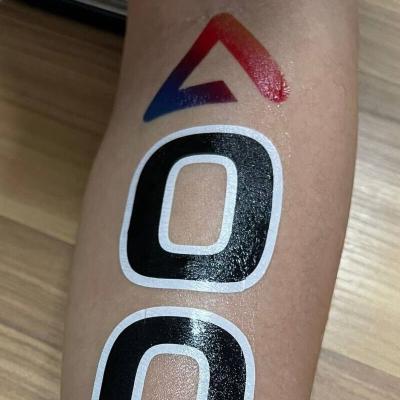 China Temporary Black Temporary Tattoo Number Race Speed Display Waterproof Long Lasting Sport Tattoo Swim Cap Tattoos for sale