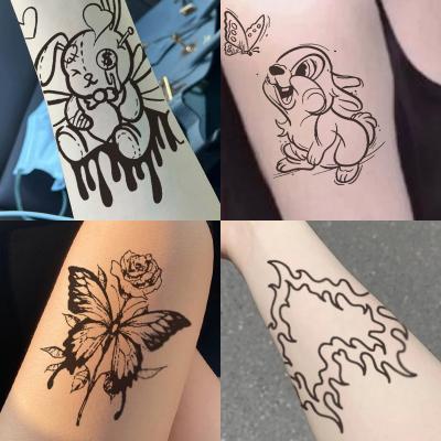 China Temporary Custom Cute Pattern Long lasting Matte Surface Juice Semi Permanent Tattoo Stickers Waterproof for Men for sale