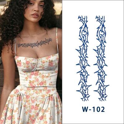 China Temporary Juice Tattoo Sticker Semi-permanent Realistic Waterproof Half Arm Cute Temporary Tattoo for Adult for sale