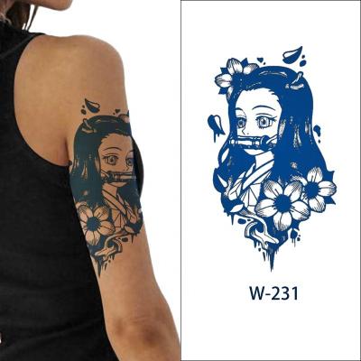 China Temporary Wholesale Half Arm Tattoo Stickers Water Transfer Temporary Long Lasting 2 Weeks Juice Ink Semi Permanent Tattoo for sale