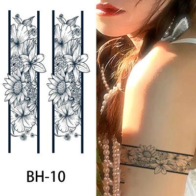 China Temporary Armband tattoo sticker waterproof female lasting arm realistic leg hand sexy non-reflective juice semi-permanent tattoo for sale