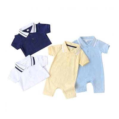 China Wholesale Custom Made Soft And Comfy Short Sleeve Baby Boy's Shorts Style 100% Cotton 100% Cotton Rompers for sale