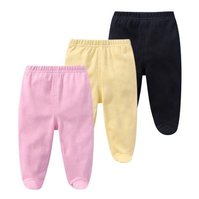 China Anti-pilling Tooline Autumn Winter Hot Sale Unisex wholesale 0-24 months softly warm cotton baby 100% single foot pants for sale