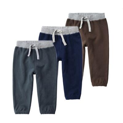 China Factory Wholesale Anti-pilling Customized French Terry Fleece Drawstring Pants Baby Boy Track Pants for sale