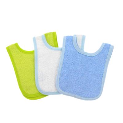 China Wholesale Custom 100% Organic Cotton Antibacterial Two Ply Knit Terry Towel Solid Color Driver Bibs for sale