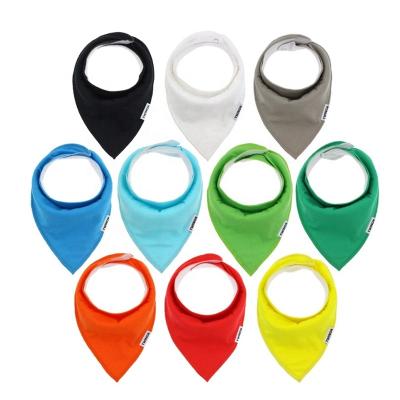 China Wholesale Private Label Antibacterial Custom Size Solid Color Bib Cotton Baby Adjustable High Quality Bibs for sale