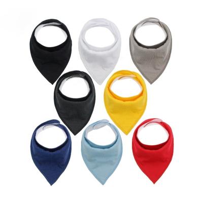 China Guangzhou Factory Wholesale Custom Antibacterial Ansorbent Cotton Simple Baby Bibs for sale