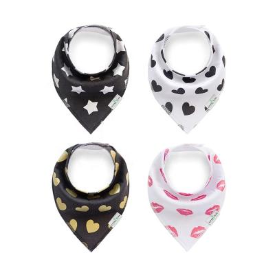 China Wholesale Antibacterial Extra Soft Absorbent 2 Layers Organic Cotton Baby Bandana Bibs Triangle for sale