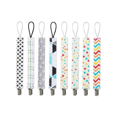 China P.P. Factory Custom Wholesale Custom Printing Newborn Baby Accessory 4 Packs Metal Pacifier Holder Clip for sale