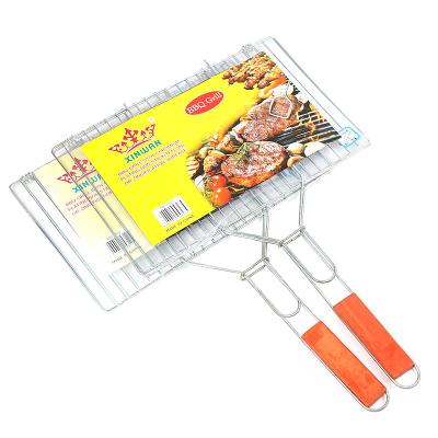 China 2021 33.5*22 Portable Easily Cleaned Basket For Outdoor Grill Grill Accessories Anti-rust Grill Net for sale